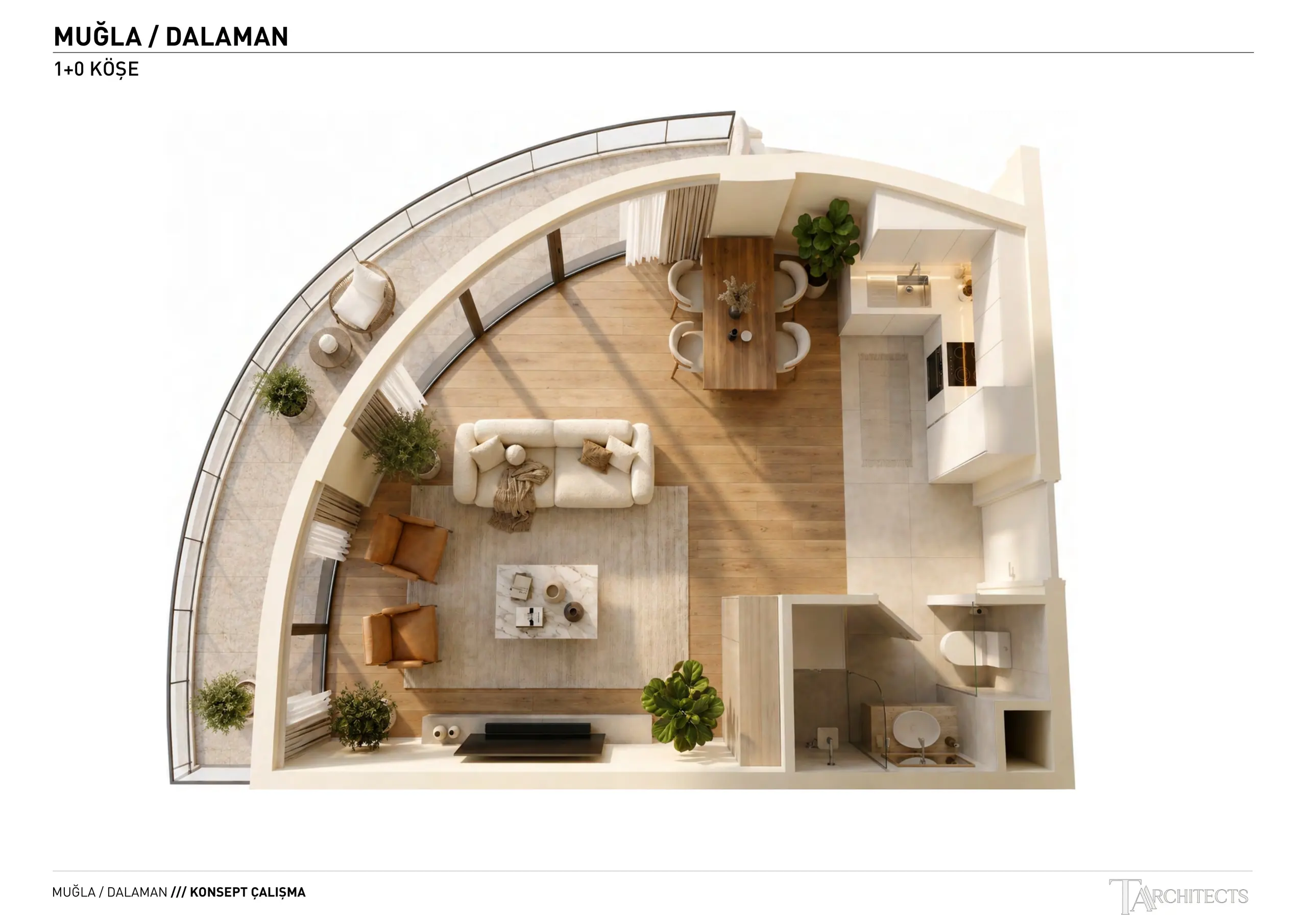 1+0 Corner Studio · 34.50 m²