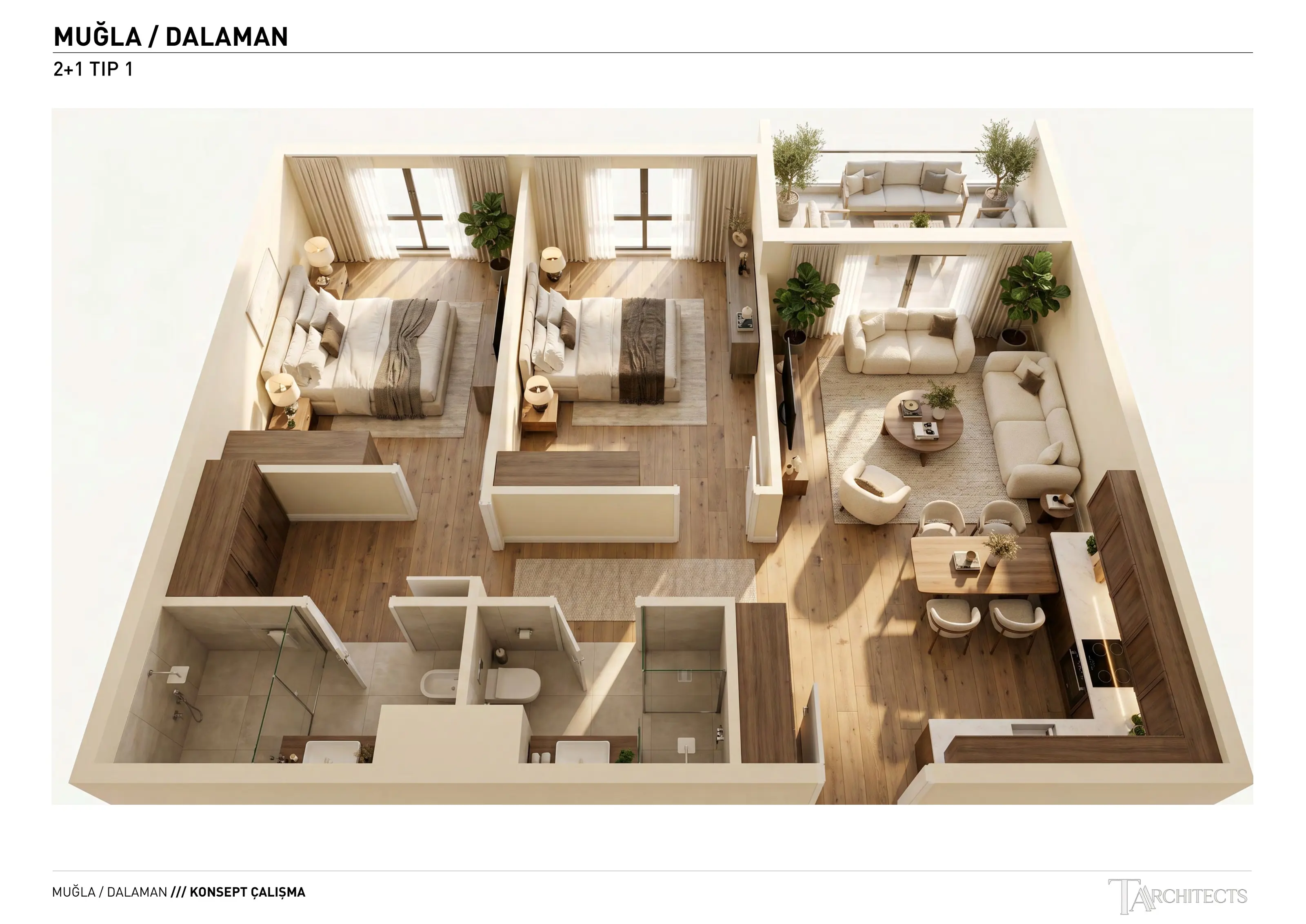 2+1 Type 1 Residence · 69.50 m²
